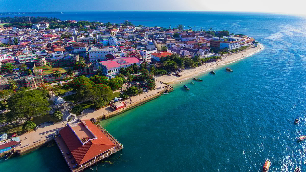 Shutterstock : Zanzibar Stone Town aerial view