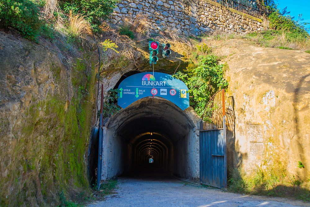 Entrance of Bunkart, Tirana