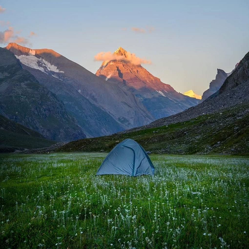 The valley is filled with vast verdant meadows