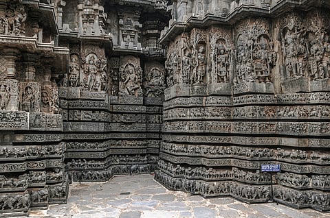 In Halebidu a unique Hoysala-style temple dedicated to Lord Shiva
