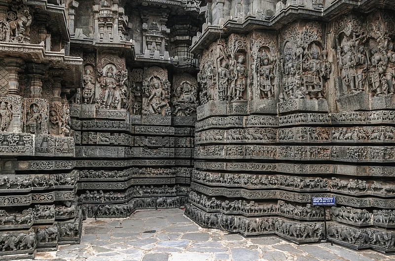 In Halebidu a unique Hoysala-style temple dedicated to Lord Shiva
