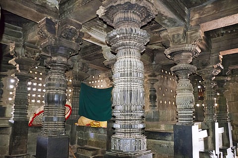 Inside the temple