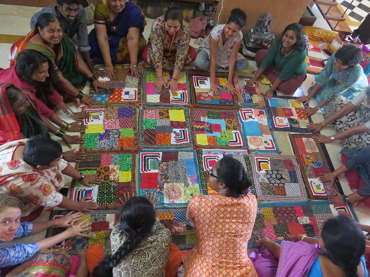 At a workshop on quilting