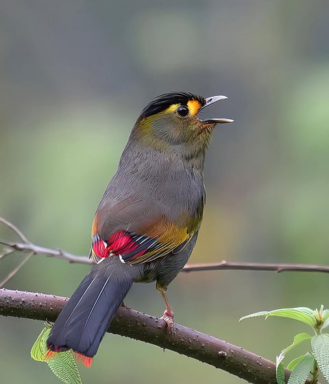 Bugun Liocichla in Eaglenest Wildlife Sanctuary