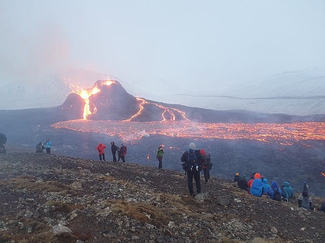 A difficult trip through volcanic terrain 