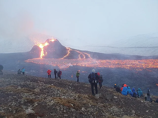 A difficult trip through volcanic terrain