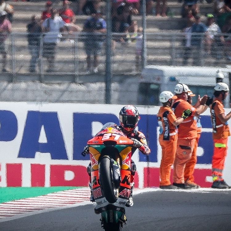 @motogp/Instagram
 : Championship leader Pedro Acosta practices on the track