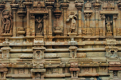Walls of Srirangam Temple in Karnataka