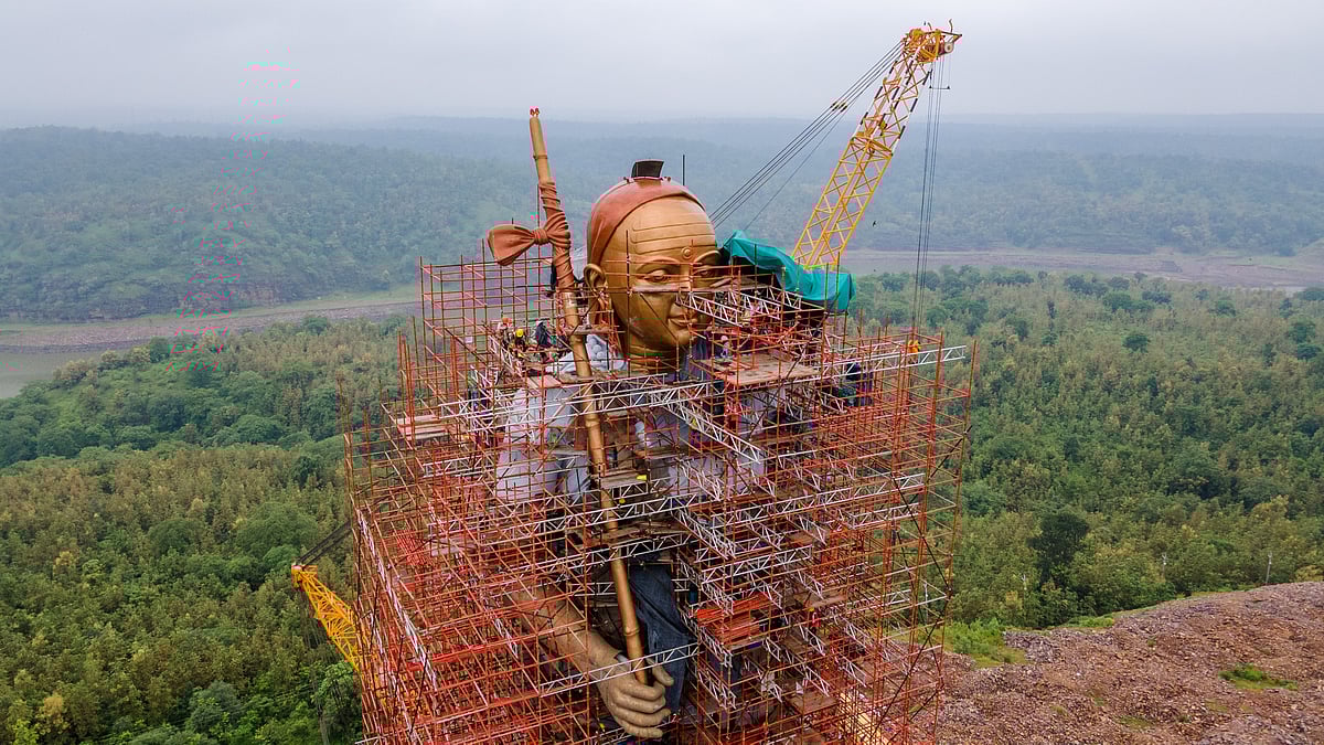 MP Tourism : Shankaracharya statue construction is underway at the site