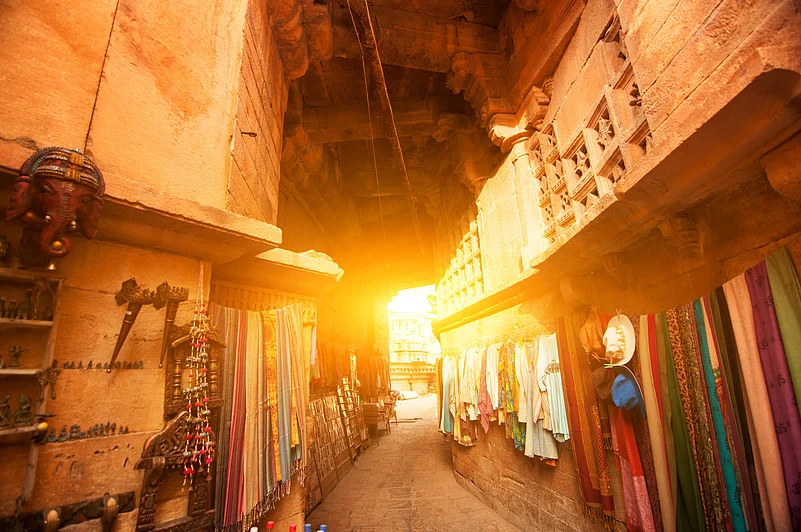 Shopping street in Jaisalmer fort