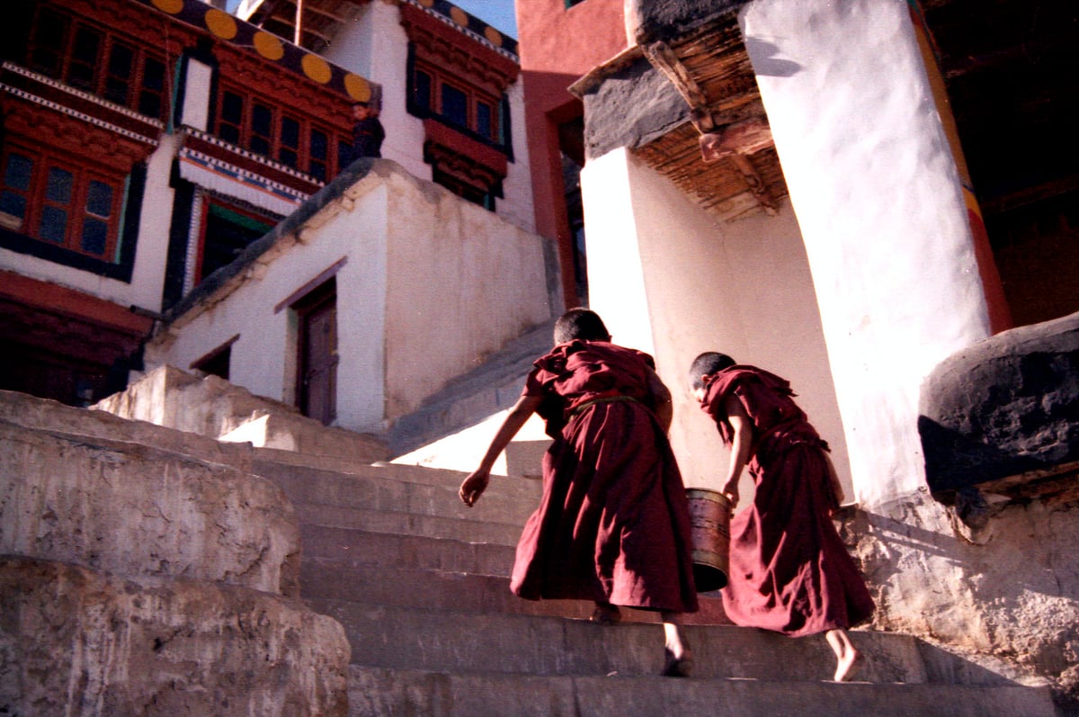 Kids in a monastery in Ladakh