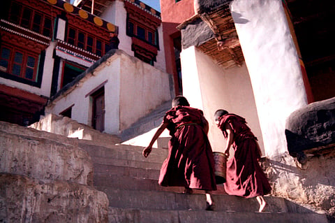 Kids in a monastery in Ladakh