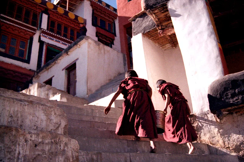 Kids in a monastery in Ladakh