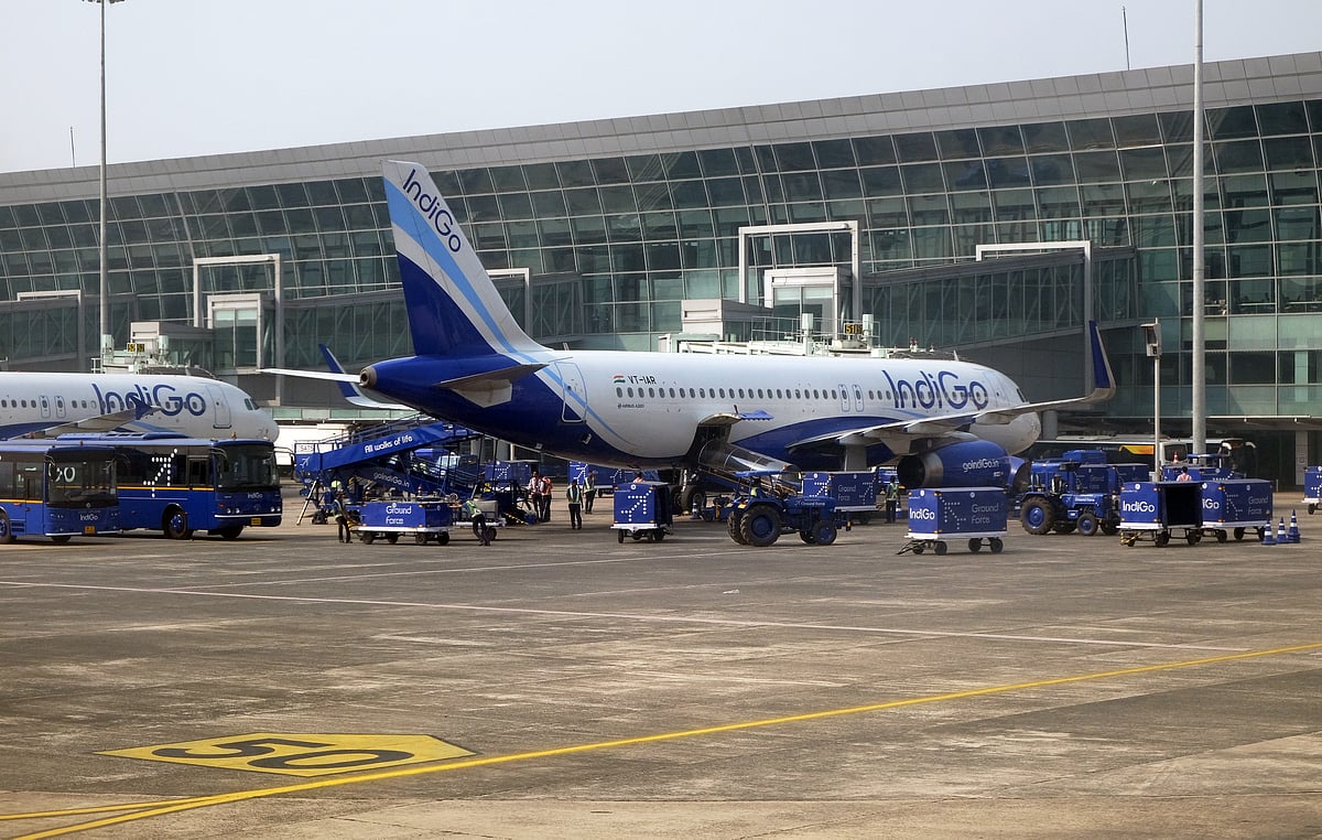 Deposit Photos : An IndiGo flight from Bengaluru, touched down at the Shivamogga airport