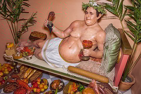 Reenactment of Emperor Nero in "Ripley`s believe it or not" in Pattaya