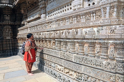 Walls of a Hoysala temple in Somnathapura