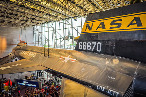 A replica of the NASA's famous North American X-15 66670, an hypersonic rocket-powered aircraft