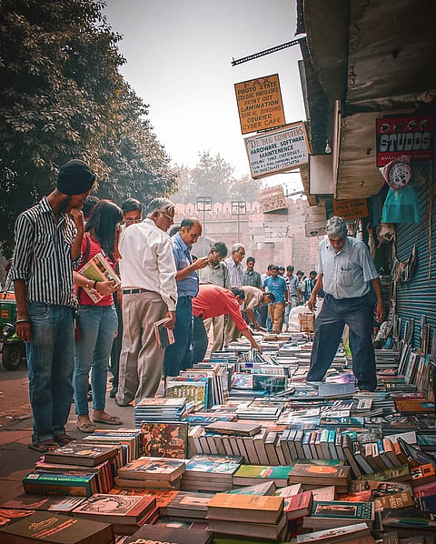 Secondhand books stalls in Daryaganj