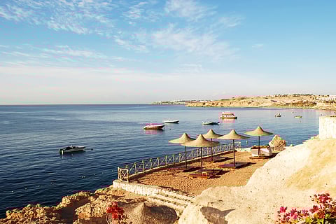 The Red Sea coast in Egypt