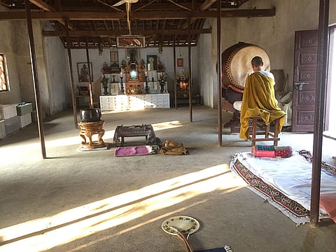 Inside the Nipponzan Myohoji Buddhist Temple