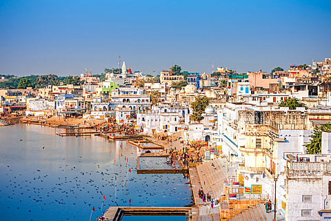 Top view of Pushkar city