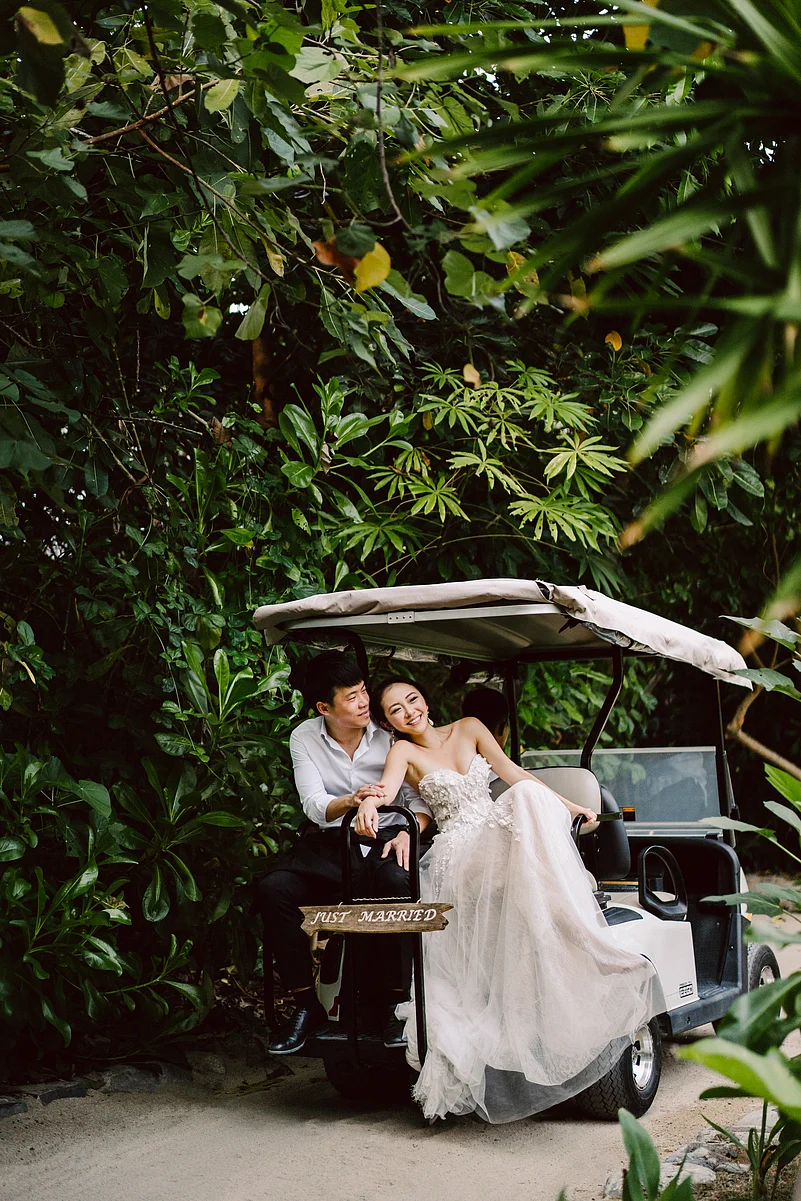 A tropical paradise surrounded by a blue ocean, the resort is located in the remote Anambas Archipelago