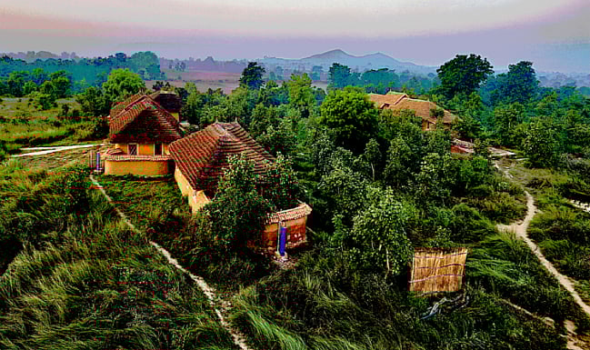 The Sarai at Toria is an eco-lodge near Khajuraho, Madhya Pradesh