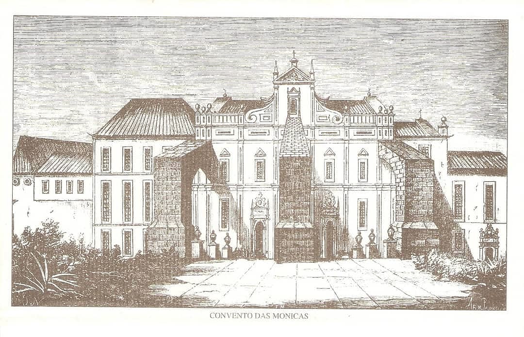 19th-century sketch of Convent of Santa Monica