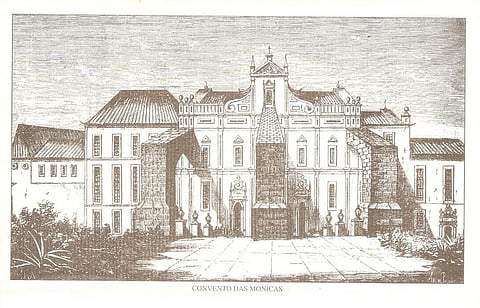 19th-century sketch of Convent of Santa Monica