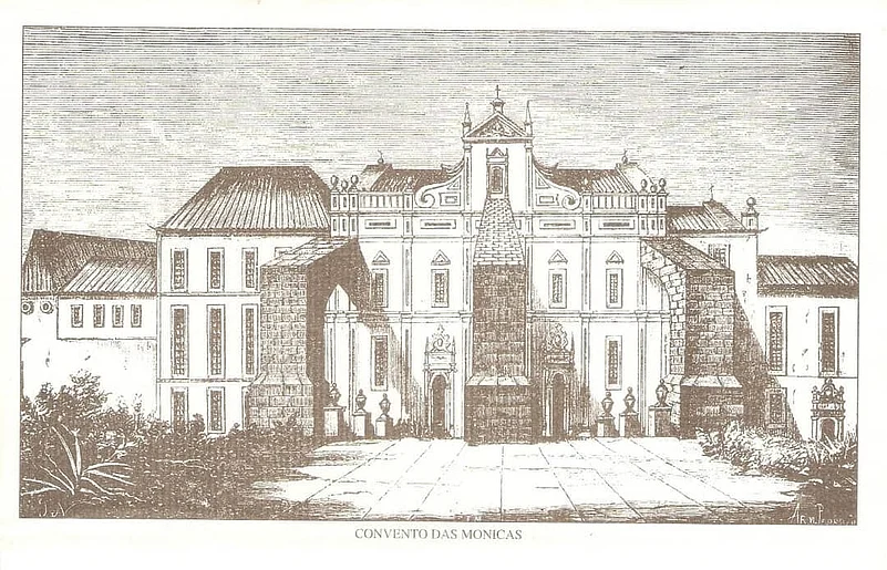 19th-century sketch of Convent of Santa Monica