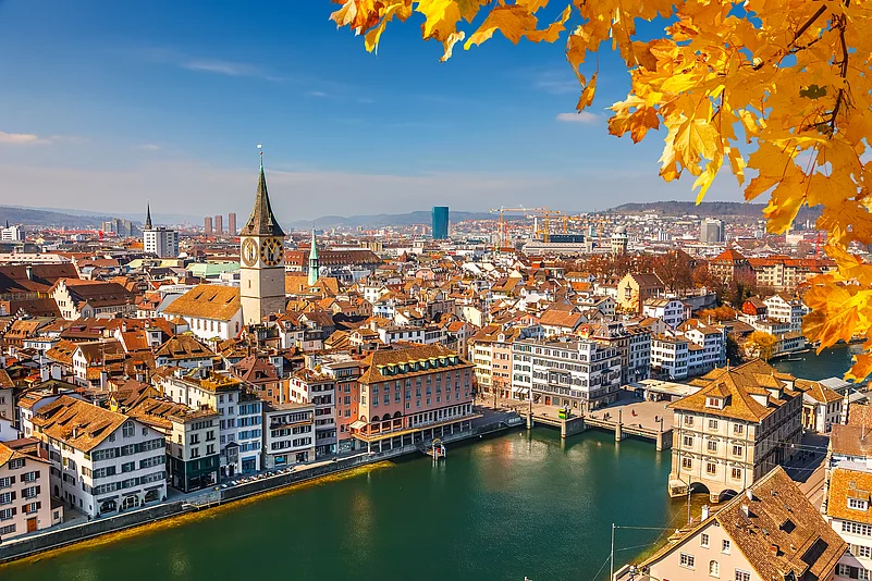 The city of Zurich in Switzerland