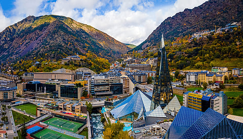 Aerial view of Andorra la Vella