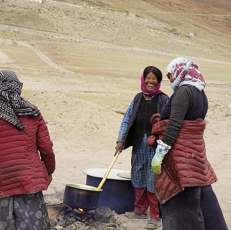 At a workshop with local communities in Changthang