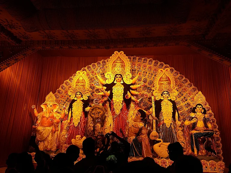 People flock around an idol - Tarun Samanta/WikiCommons