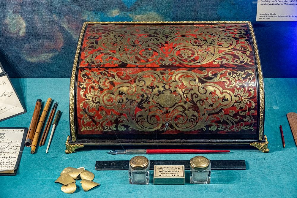The museum displays personal items belonging to the Empress  