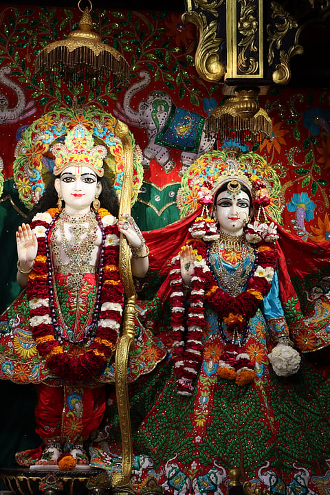 Radha Govindji and Sri Sita ram laxman hanumanji in iskcon Temple ahmedabad