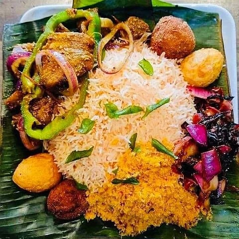 Sri Lankan rice and curry