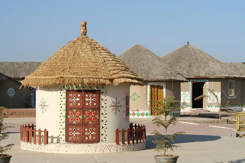 Traditional Kutch accommodations known as bhungas