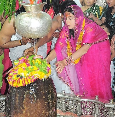 Sara Ali Khan at Mahakal temple in Ujjain