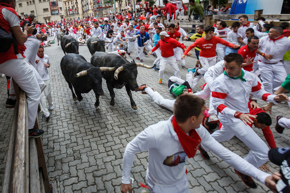 Running With The Bulls In Spain
