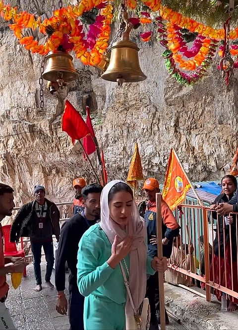 Screengrab from the pilgrimage video shared by the actor