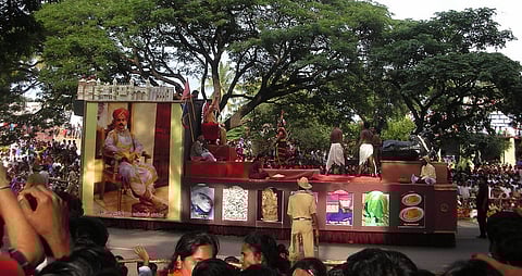 Tableaus are a big part of the procession