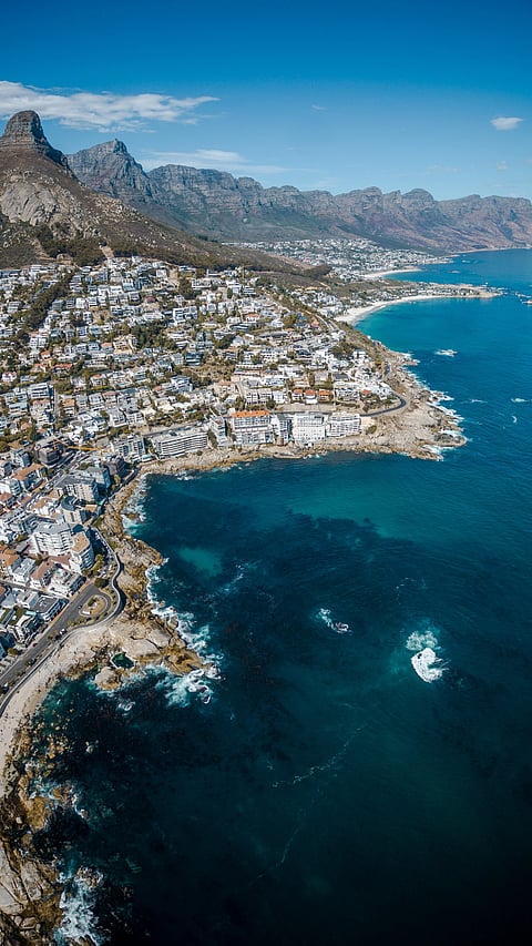 An aerial view of Cape Town