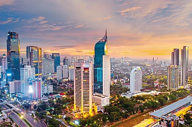 Shutterstock : The Jakarta skyline