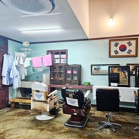 Inside the barbershop