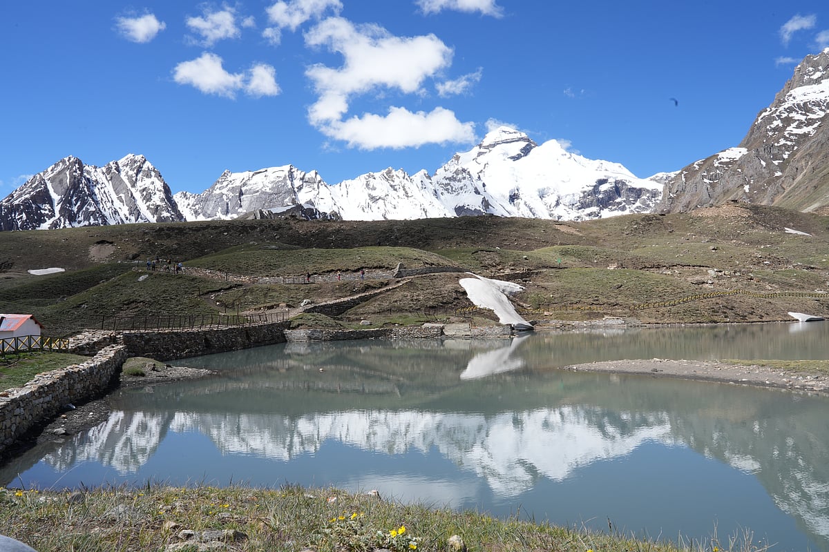 The peak reflected in Parvati Sarovar