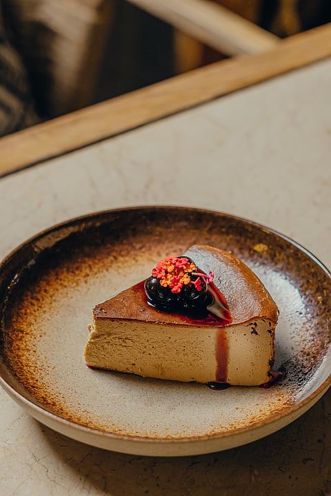 Coffee Basque cheesecake at VietNom