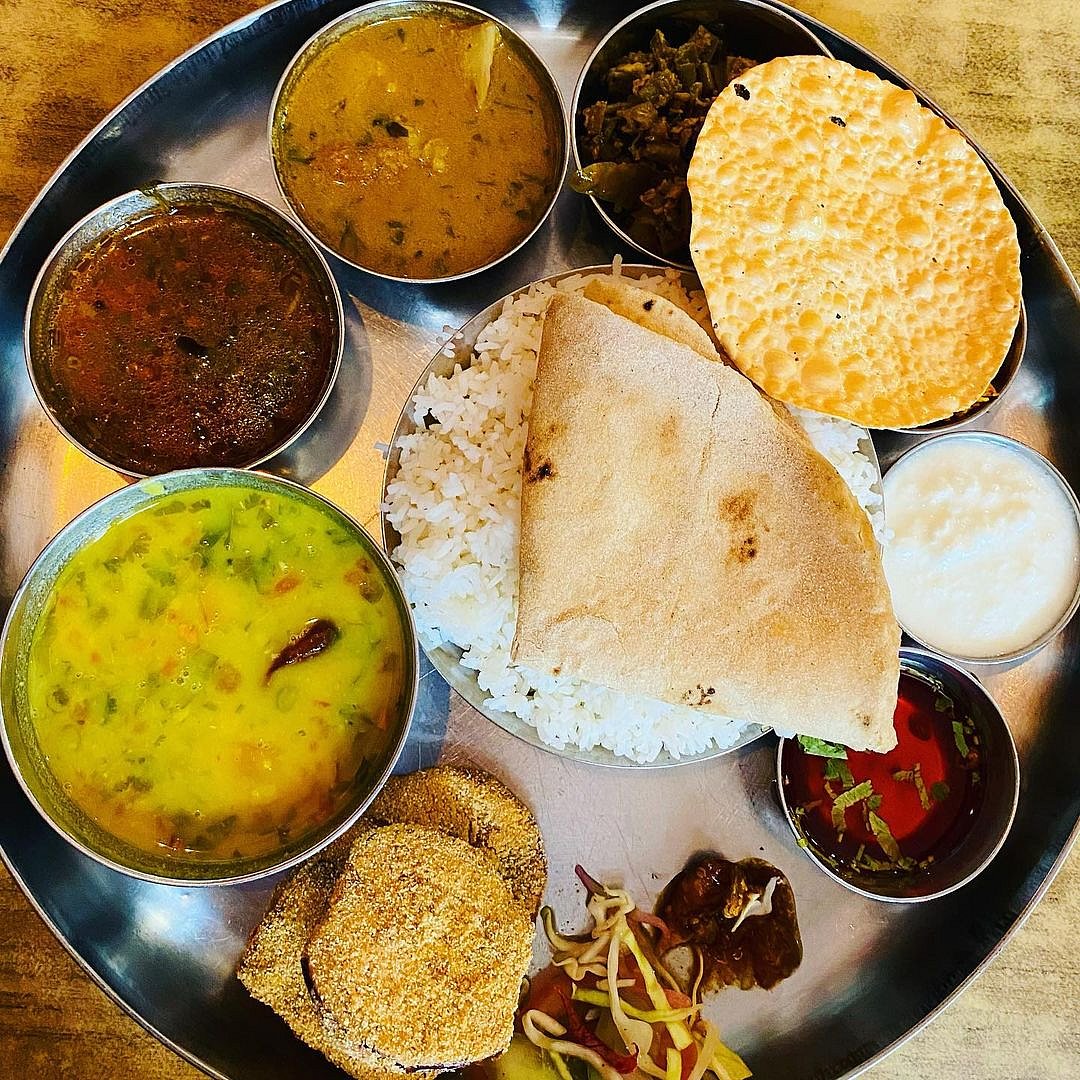 Traditional Konkan platter