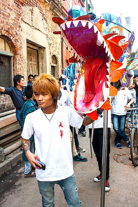 The Chinese New Year celebrations in Kolkata's Chinatown