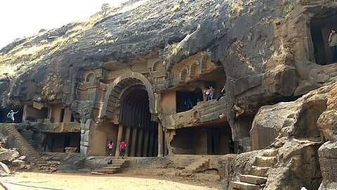 The entrance of Bhaja Caves in Lonavala, Maharashtra